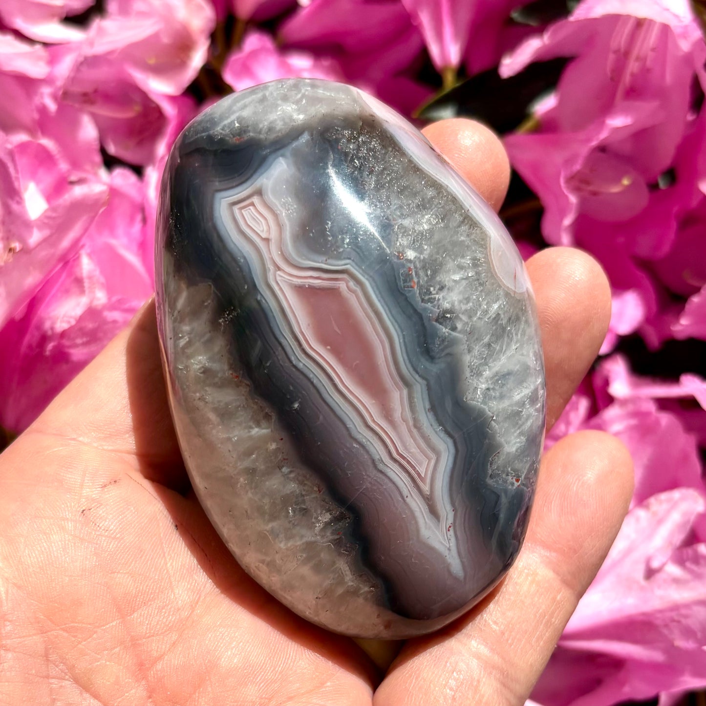 Sashe Agat palmstone 9 cm Sashe Agat palmstone 9 cm