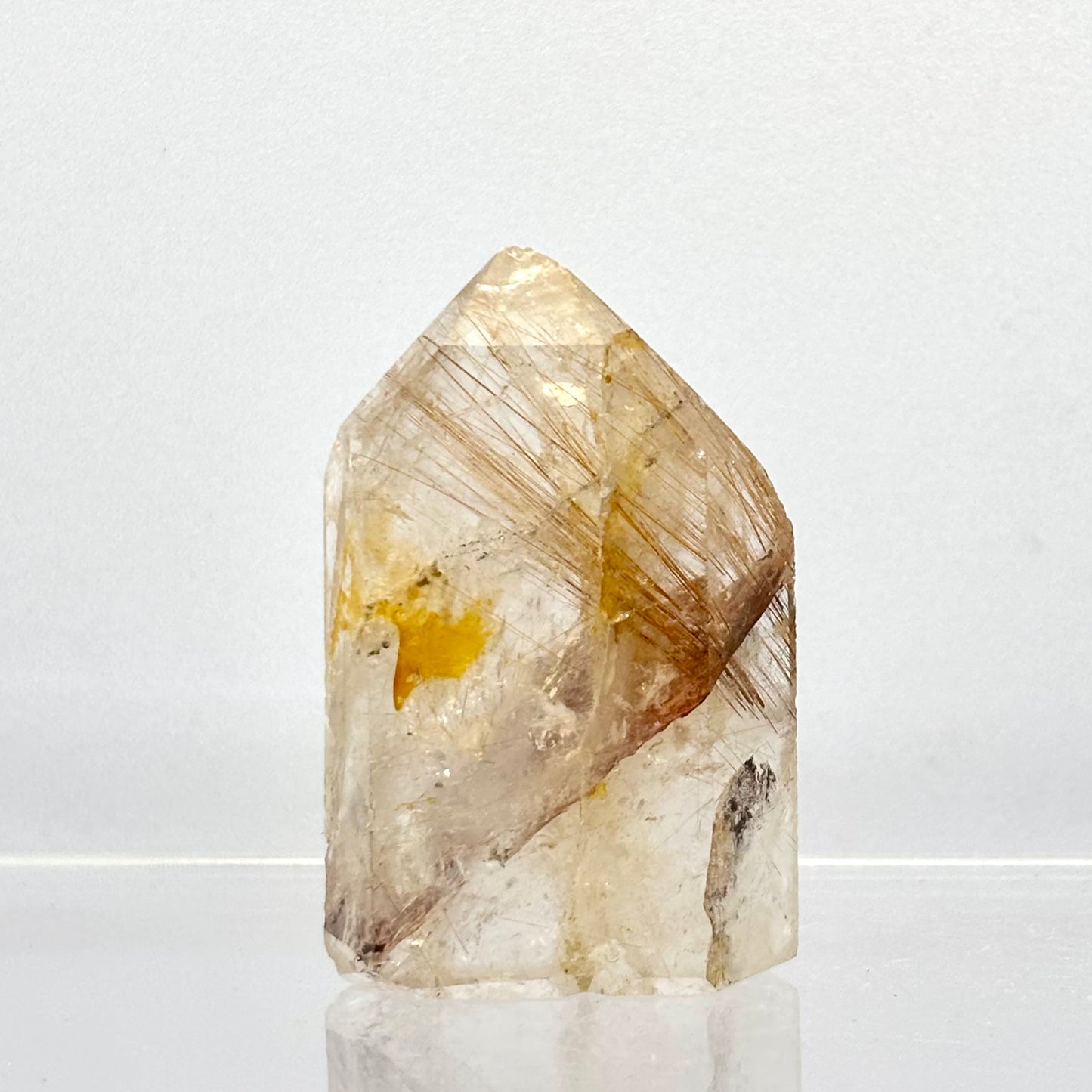 Bjergkrystal spids med rutiler, Madagaskar 4,5 cm | nr. 3 Bjergkrystal spids med rutiler, Madagaskar 4,5 cm | nr. 3