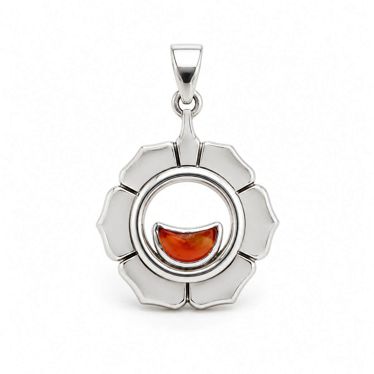 Sacral Chakra vedhæng | 925 Sterling Sølv og karneol Sacral Chakra vedhæng | 925 Sterling Sølv og karneol