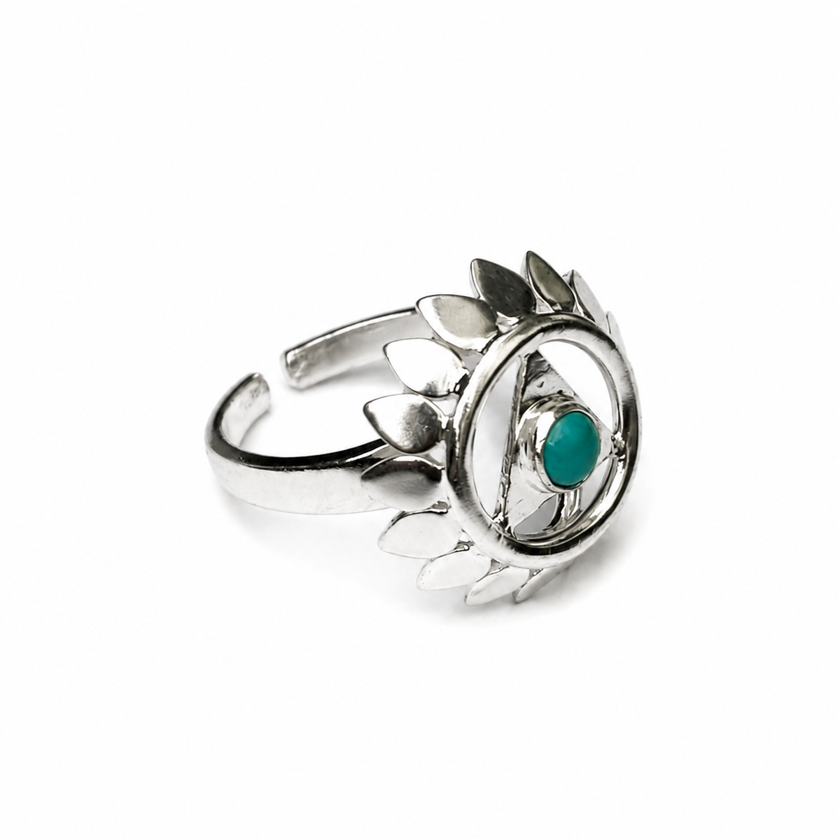 Hals Chakra fingerring | 925 Sterling Sølv og Turkis Hals Chakra fingerring | 925 Sterling Sølv og Turkis