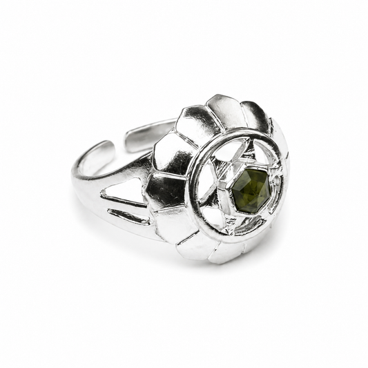Billede af Hjerte Chakra fingerring | 925 Sterling Sølv og Peridot