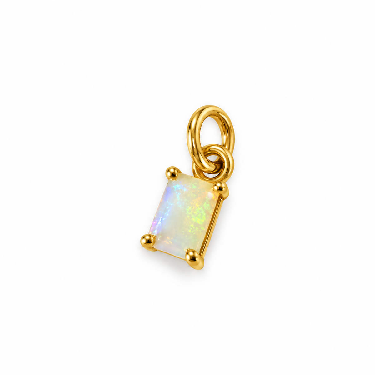 Etiopisk Opal charm – 18k forgyldt sølv vedhæng Etiopisk Opal charm – 18k forgyldt sølv vedhæng