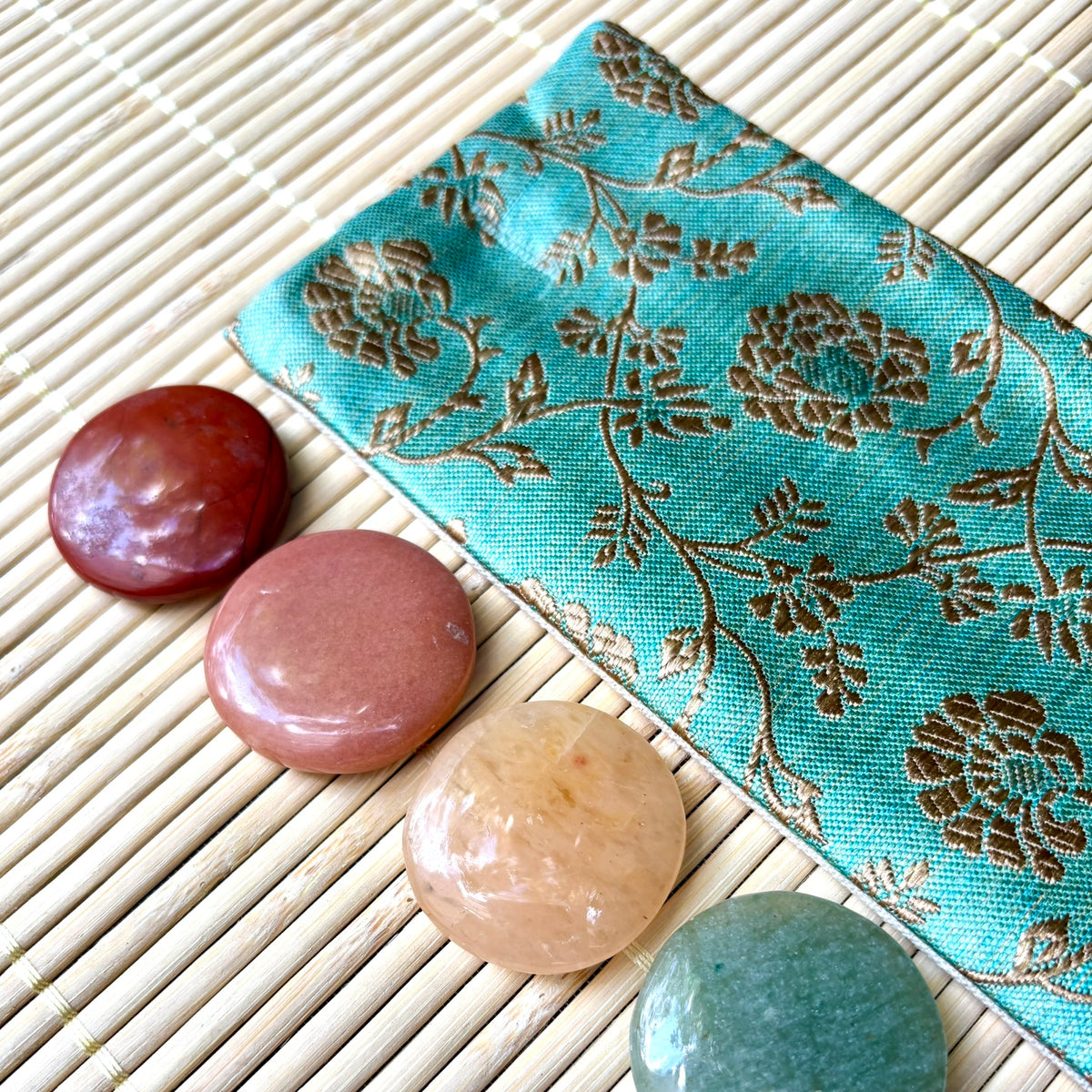 Turquoise Gold Flowers - Intention Wristband Turquoise Gold Flowers - Intention Wristband