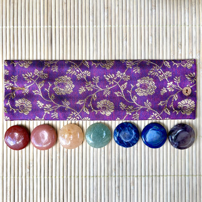 Purple Gold Flowers - Intention Wristband