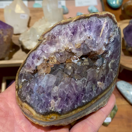  Billede af Agat geode, poleret 11 cm
