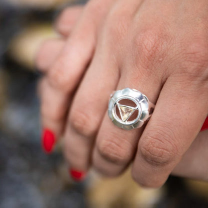 Solar Plexus fingerring | 925 Sterling Sølv og Citrin