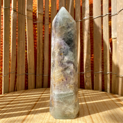 Fluorit Spids 13 cm grøn, 215 gram