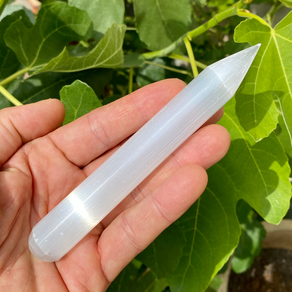 Healerstav - Selenit spids Healerstav - Selenit spids