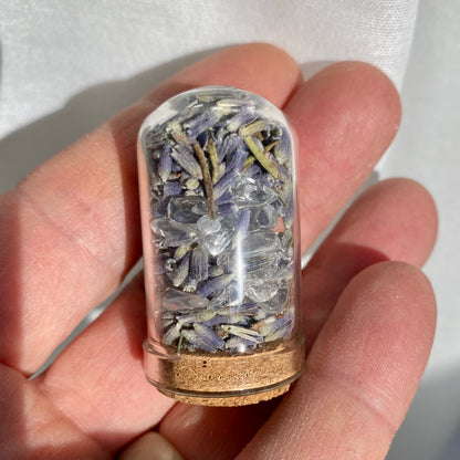 Dumortierit kvarts spids / AA kvarts / lavendel