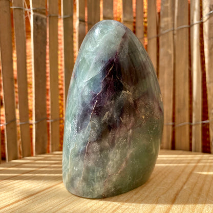 Grøn fluorit skulptur 10 cm