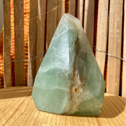 Grøn fluorit skulptur 10 cm