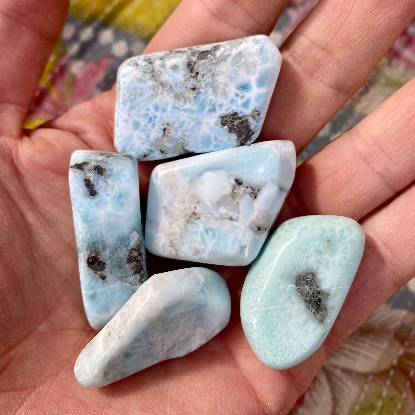 Larimar - lommesten 4 cm Larimar - lommesten 4 cm