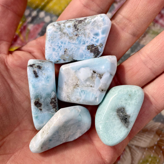 Billede af Larimar - lommesten 4 cm