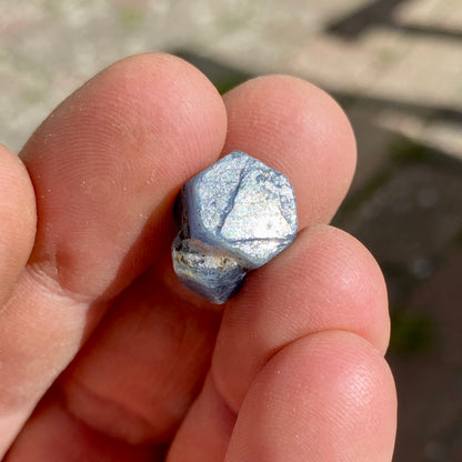 Safir naturlig ca 1 cm - lommesten