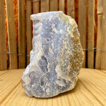 Lyseblå blonde agat - rå 324 gram