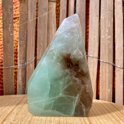 Grøn fluorit skulptur 10 cm